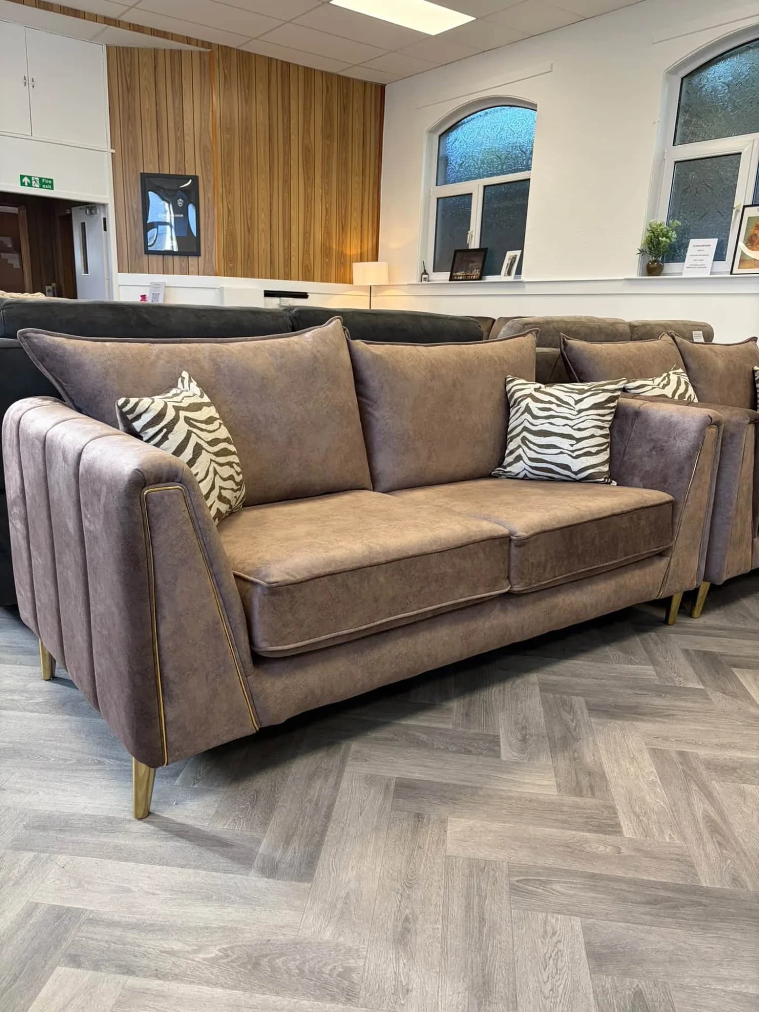 Lydia Chocolate 3 Seater