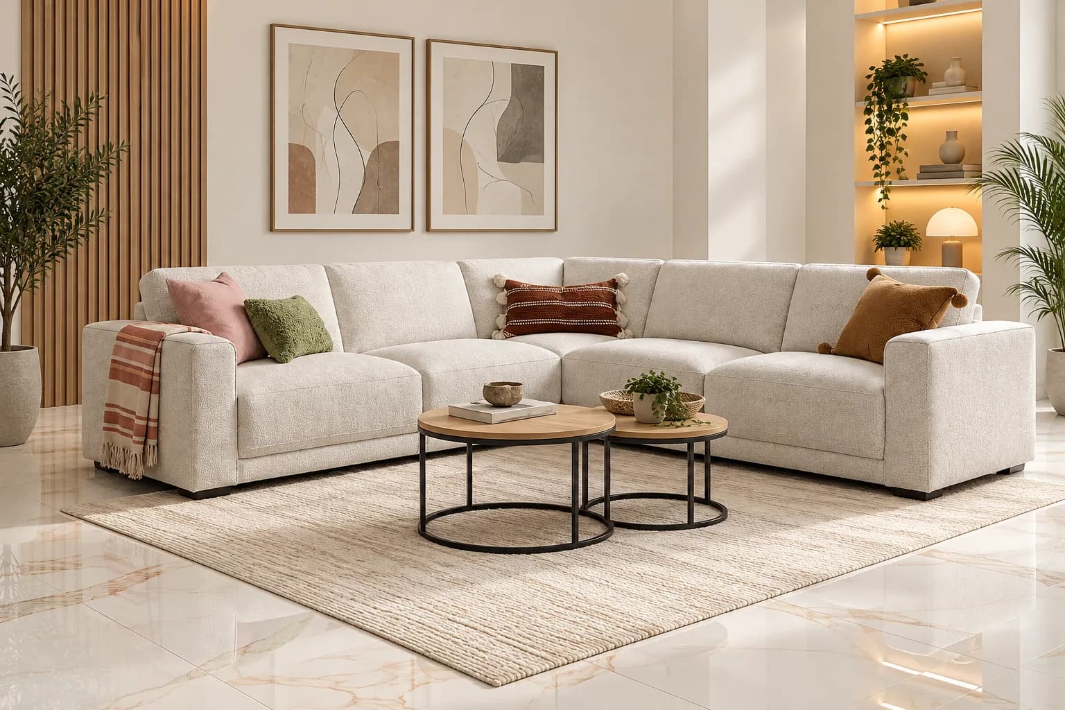 The Marley Beige Corner Sofa