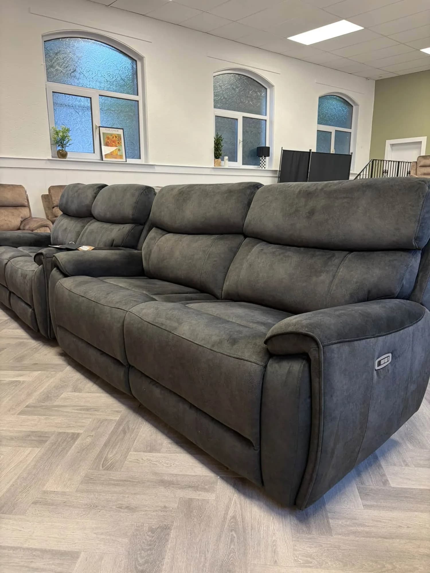 Weston 3 Seater Recliner In Graphite