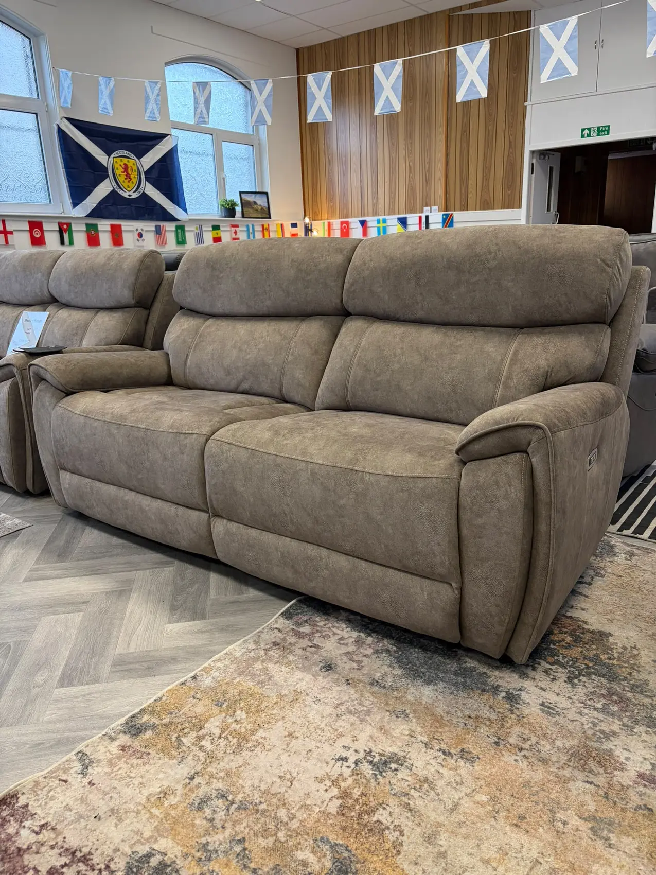 Weston 3 Seater Recliner In Taupe
