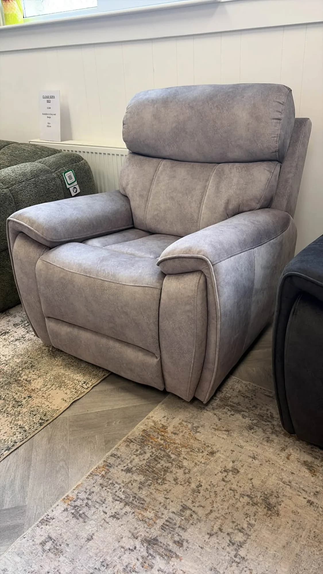 Weston Recliner Chair In Silver
